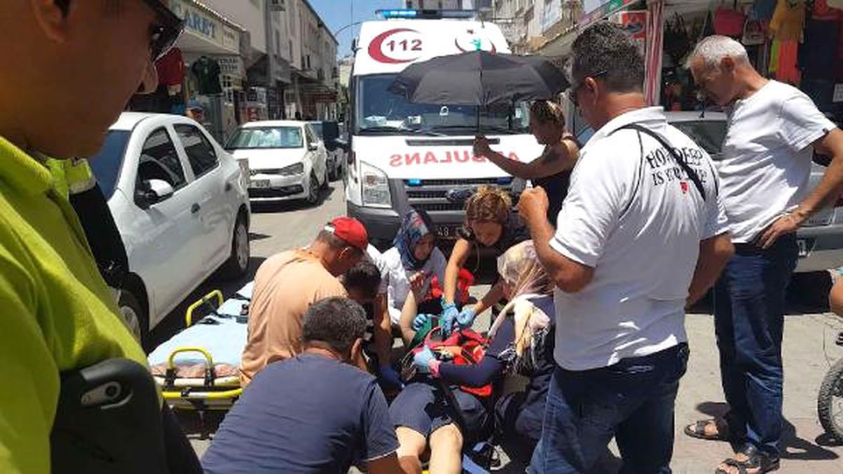 Kasksız Motosiklet Sürücüsü Yaralandı