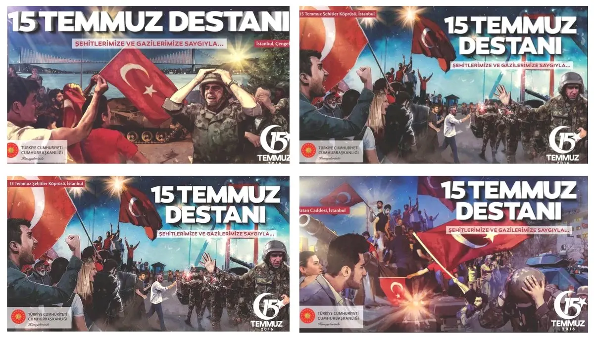 Cumhurbaşkanlığı\'nın 15 Temmuz Afişleri Görücüye Çıktı