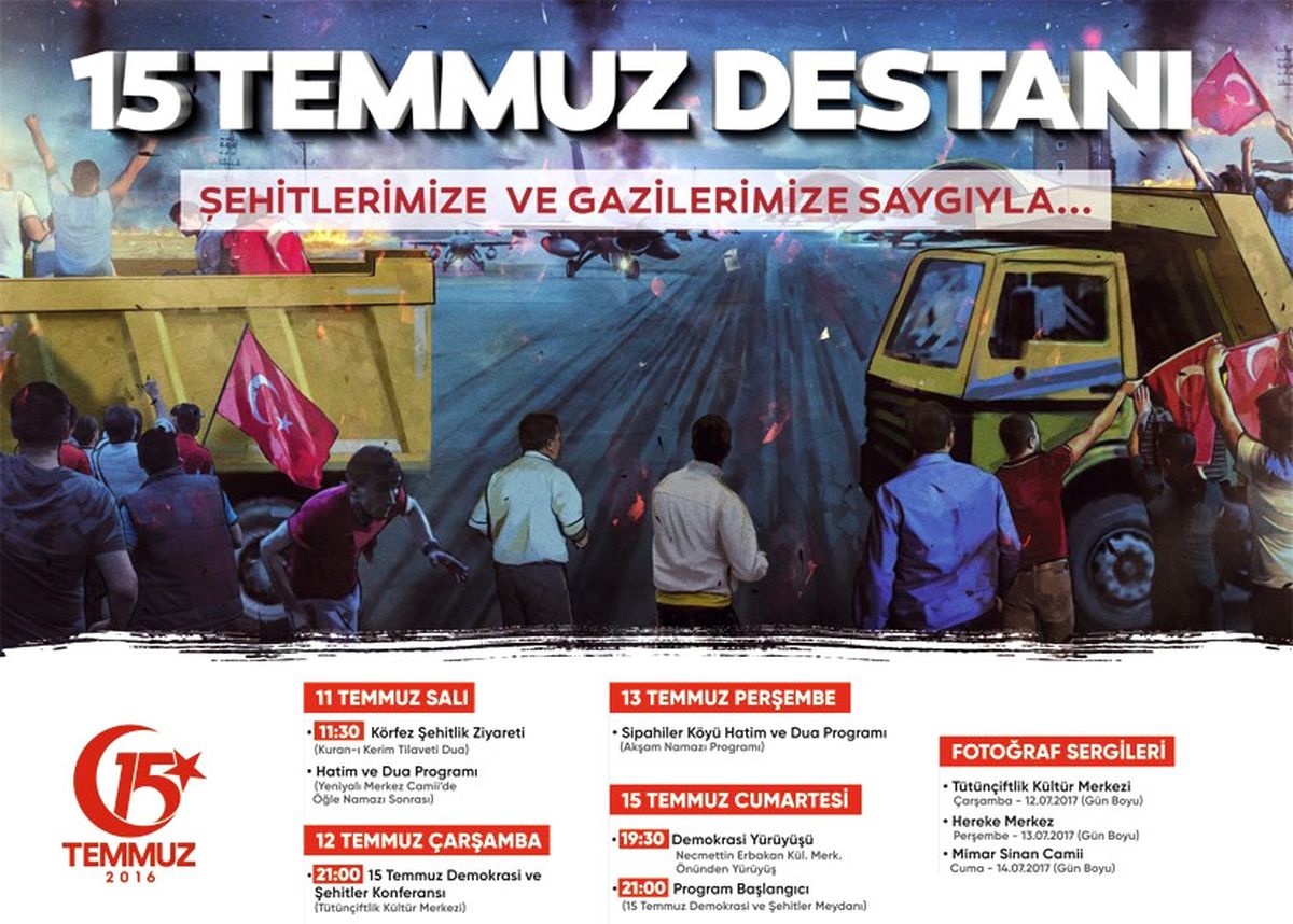 Körfez\'de 15 Temmuz Programı Belli Oldu