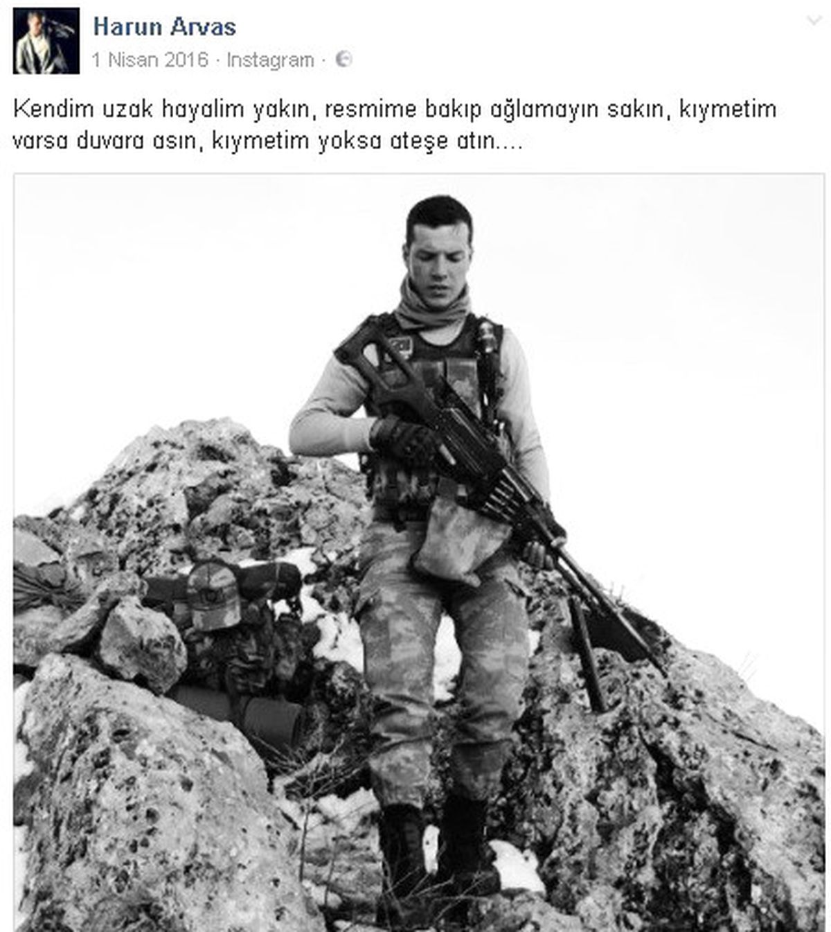 Şehidin Son Paylaşımı Yürek Burktu