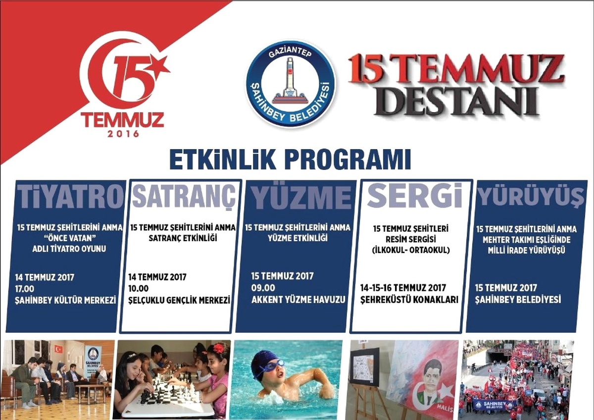 15 Temmuz Ruhu Şahinbey\'de Yaşatılacak