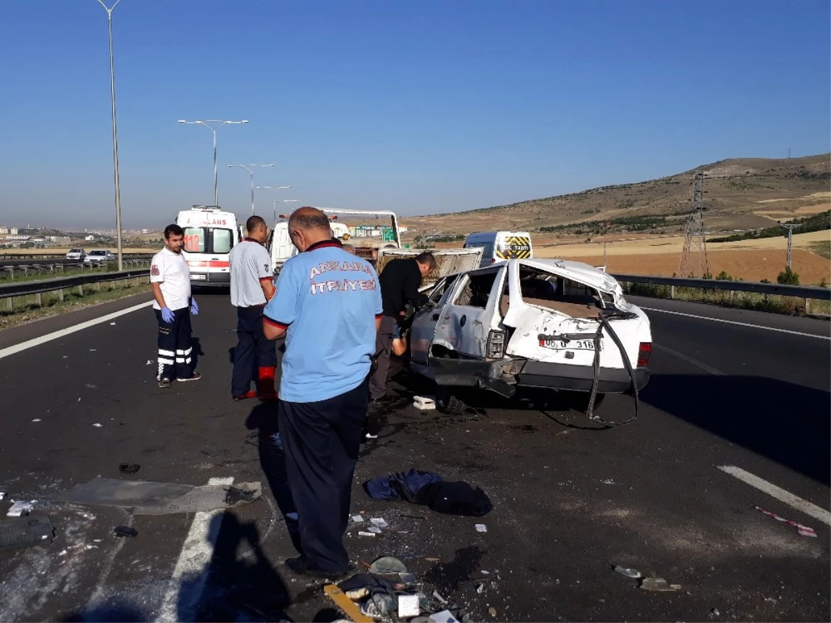 Başkent\'te Kontrolden Çıkan Otomobil Takla Attı: 1 Yaralı