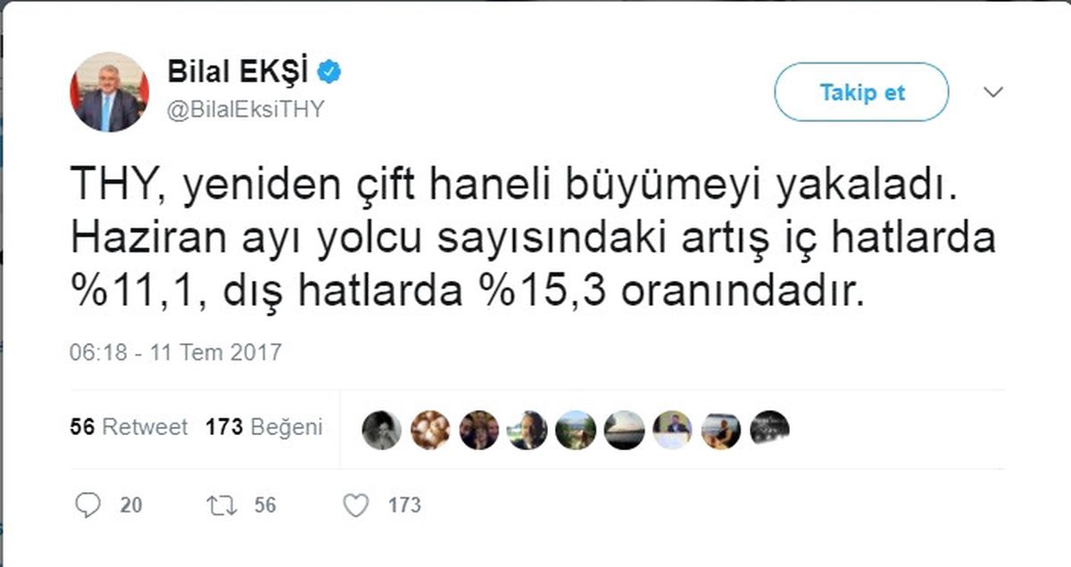 THY Genel Müdürü Bilal Ekşi: "Yeniden Çift Haneli Rakamları Yakaladık"