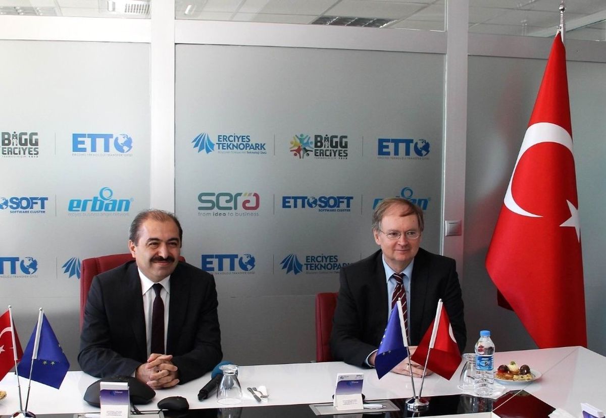 AB Türkiye Delegasyonu Başkanı ve Büyükelçi Christian Berger, Erciyes Teknopark\'ı Ziyaret Etti