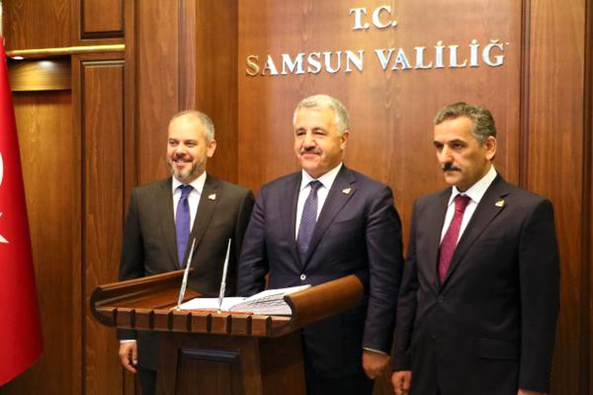 Bakan Arslan ve Kılıç, Samsun\'da Yol Açılışına Katıldı