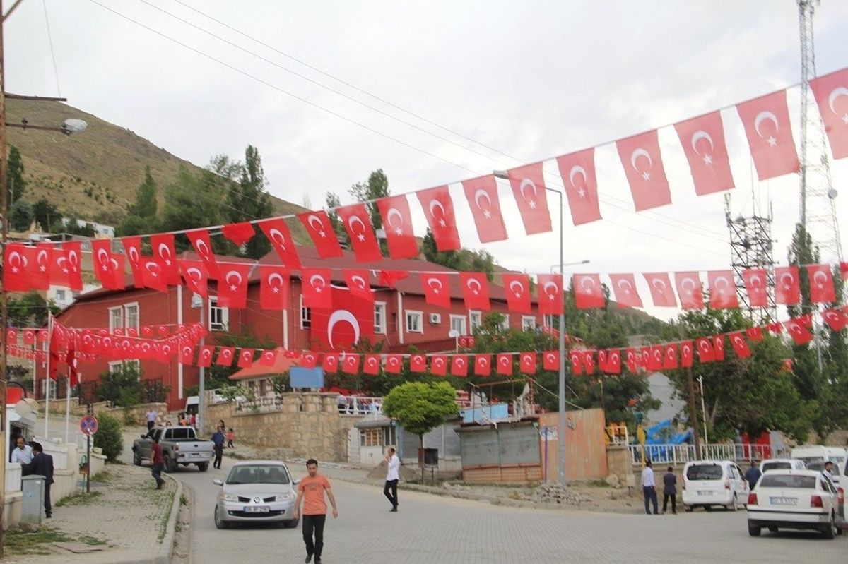 Başkale İlçesi Bayraklarla Süslendi
