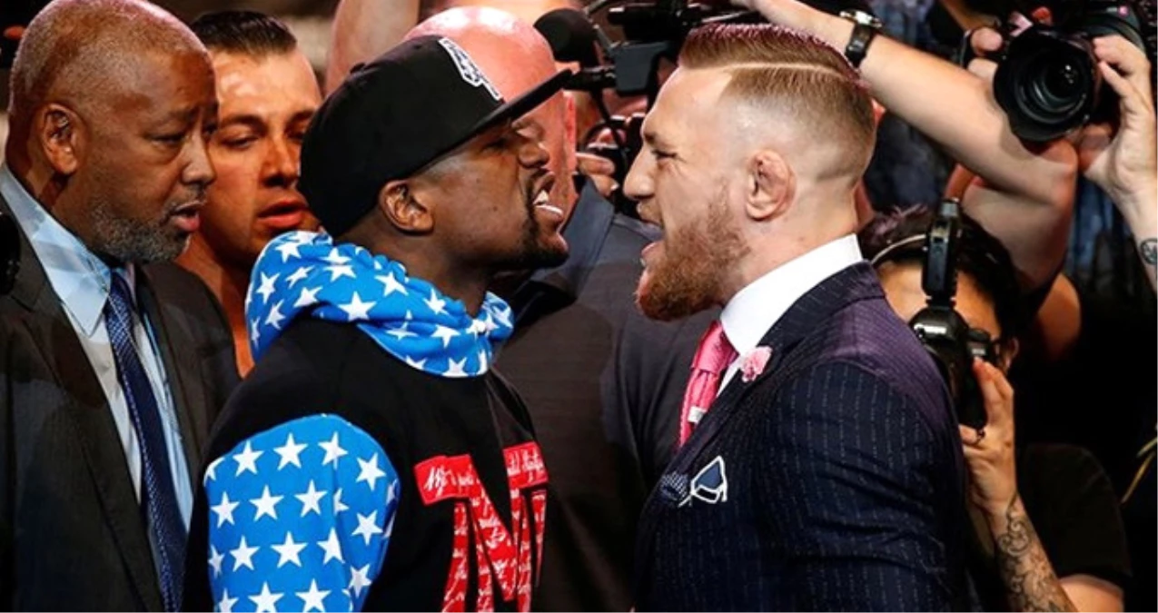 Dünyanın Beklediği Boks Maçı Öncesinde Mayweather ile McGregor Karşı Karşıya Geldi