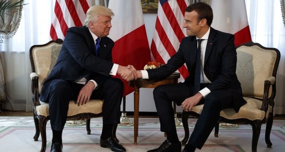 Fransa Cumhurbaşkanı Macron, Trump\'la Görüştü