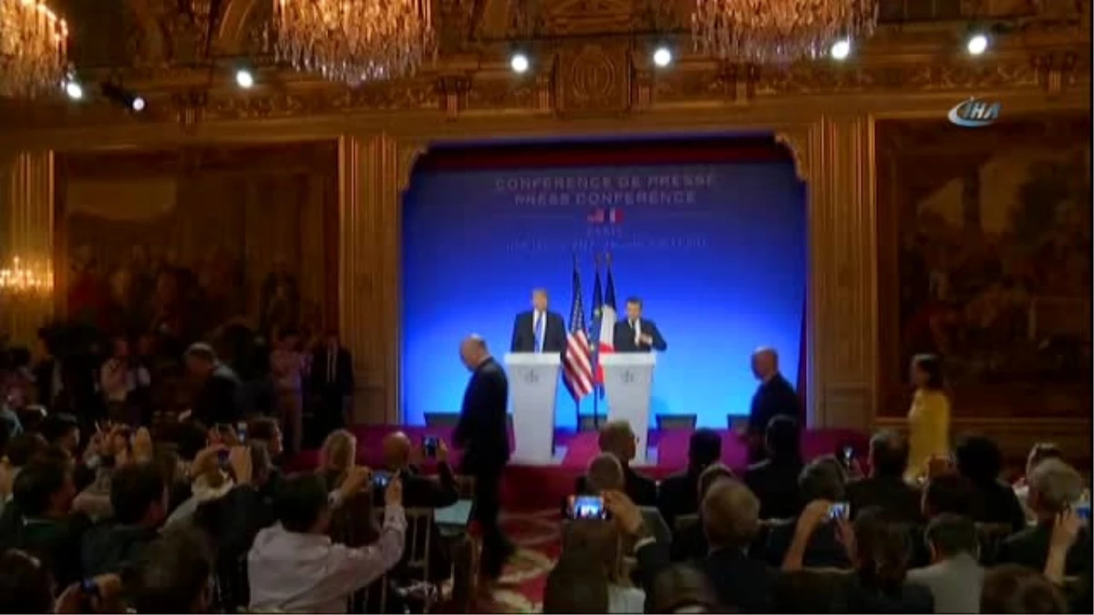 Fransa Cumhurbaşkanı Macron ve ABD Başkanı Trump\'dan Ortak Basın Toplantısı