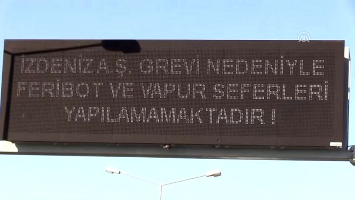 İzmir\'deki Grev Trafiği Etkiledi