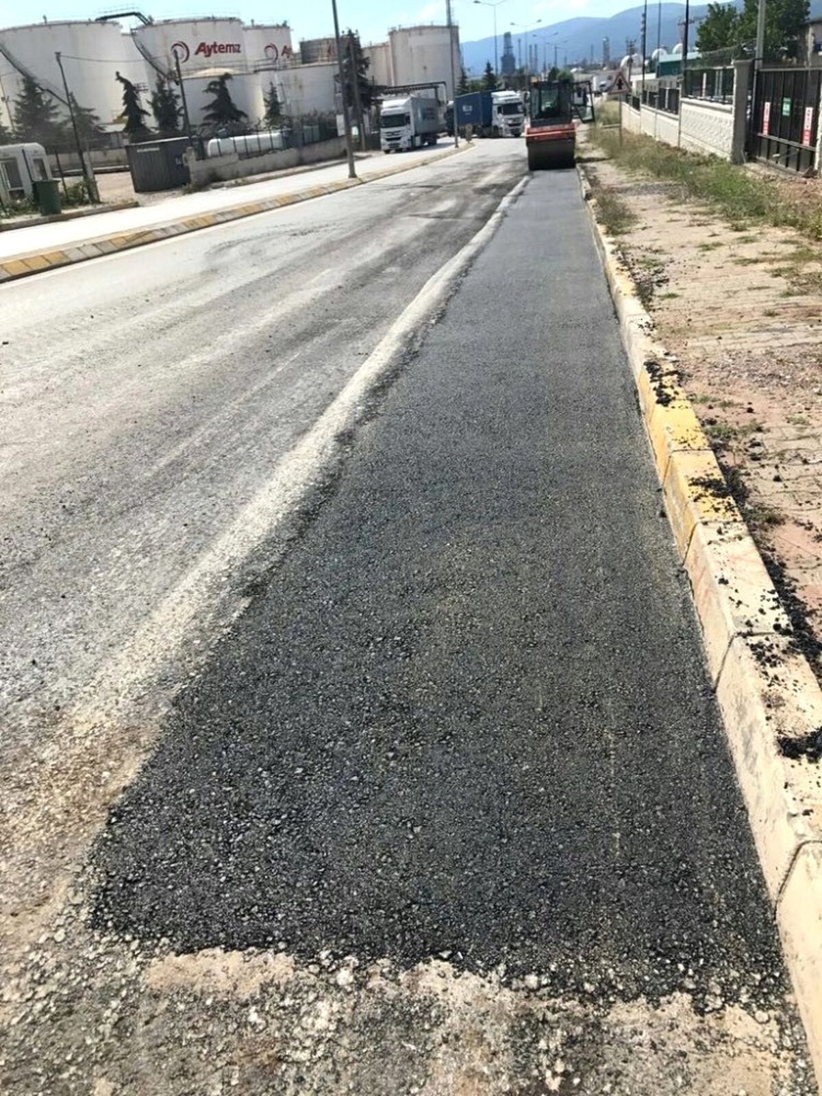 Körfez\'de Bozulan Yollar Tamir Ediliyor