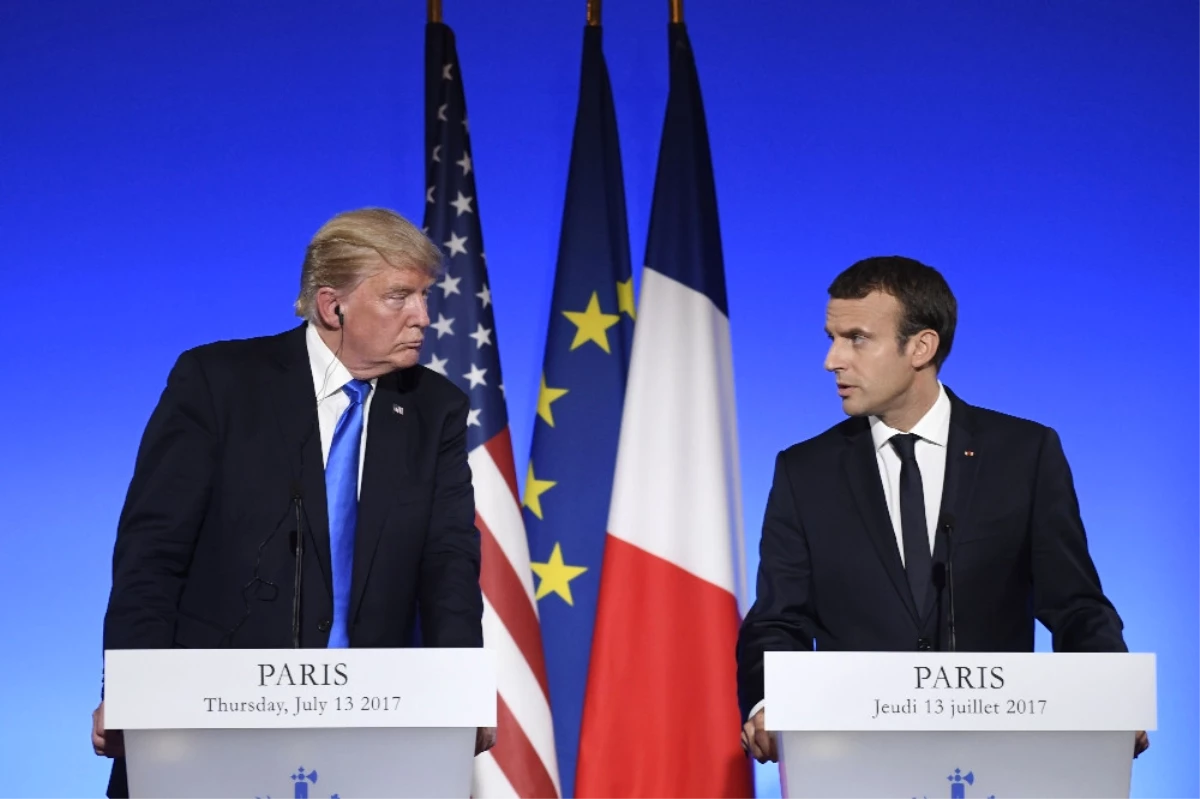 Macron ve Trump\'tan Ortak Basın Toplantısı