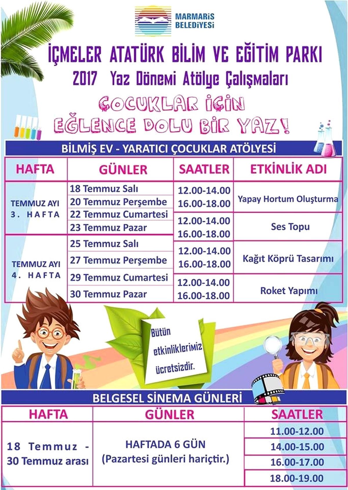 Marmaris\'te Bilim ve Eğlence Dolu Bir Yaz