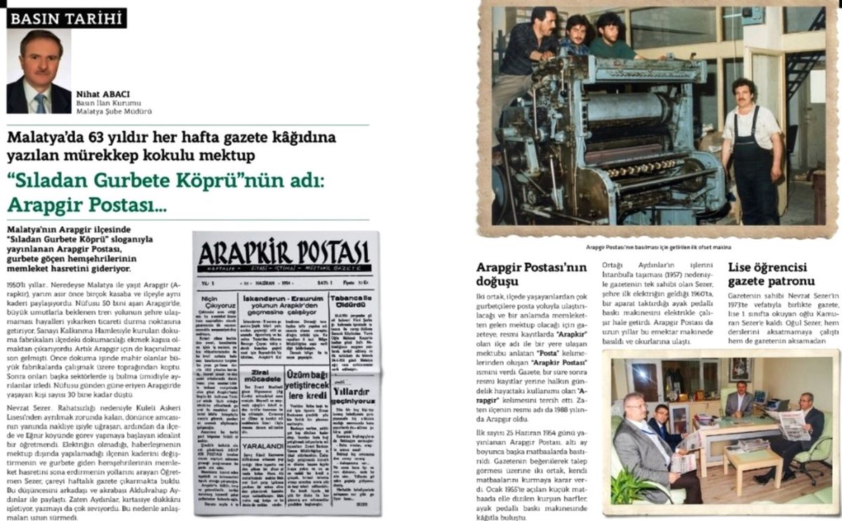 63 Yıllık Gazete, Basın Hayatı Dergisi\'nde