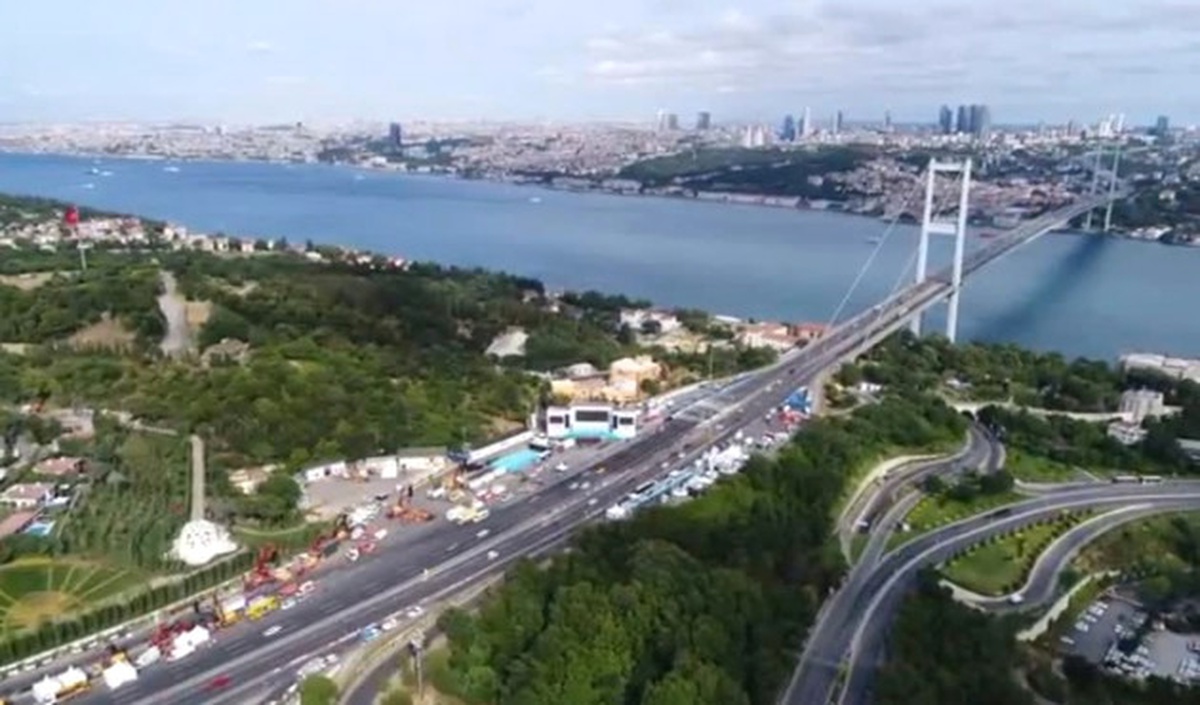 15 Temmuz Şehitler Köprüsü\'nde Son Hazırlıklar Havadan Görüntülendi