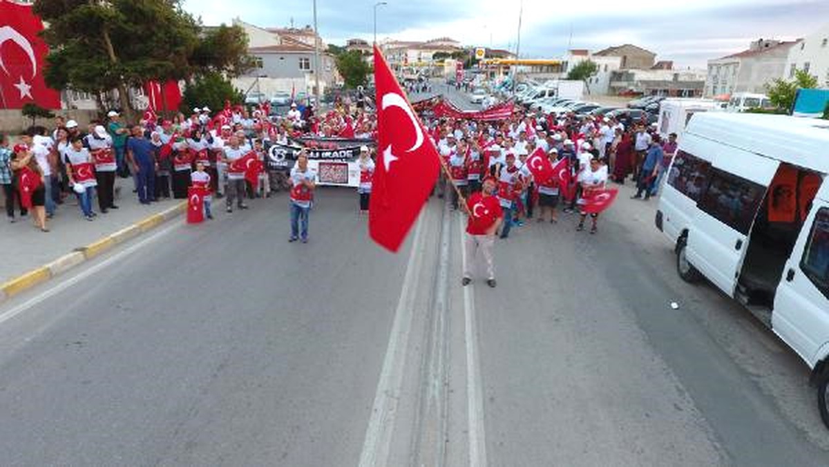 Sinop\'ta 15 Temmuz Milli Birlik Yürüyüşü