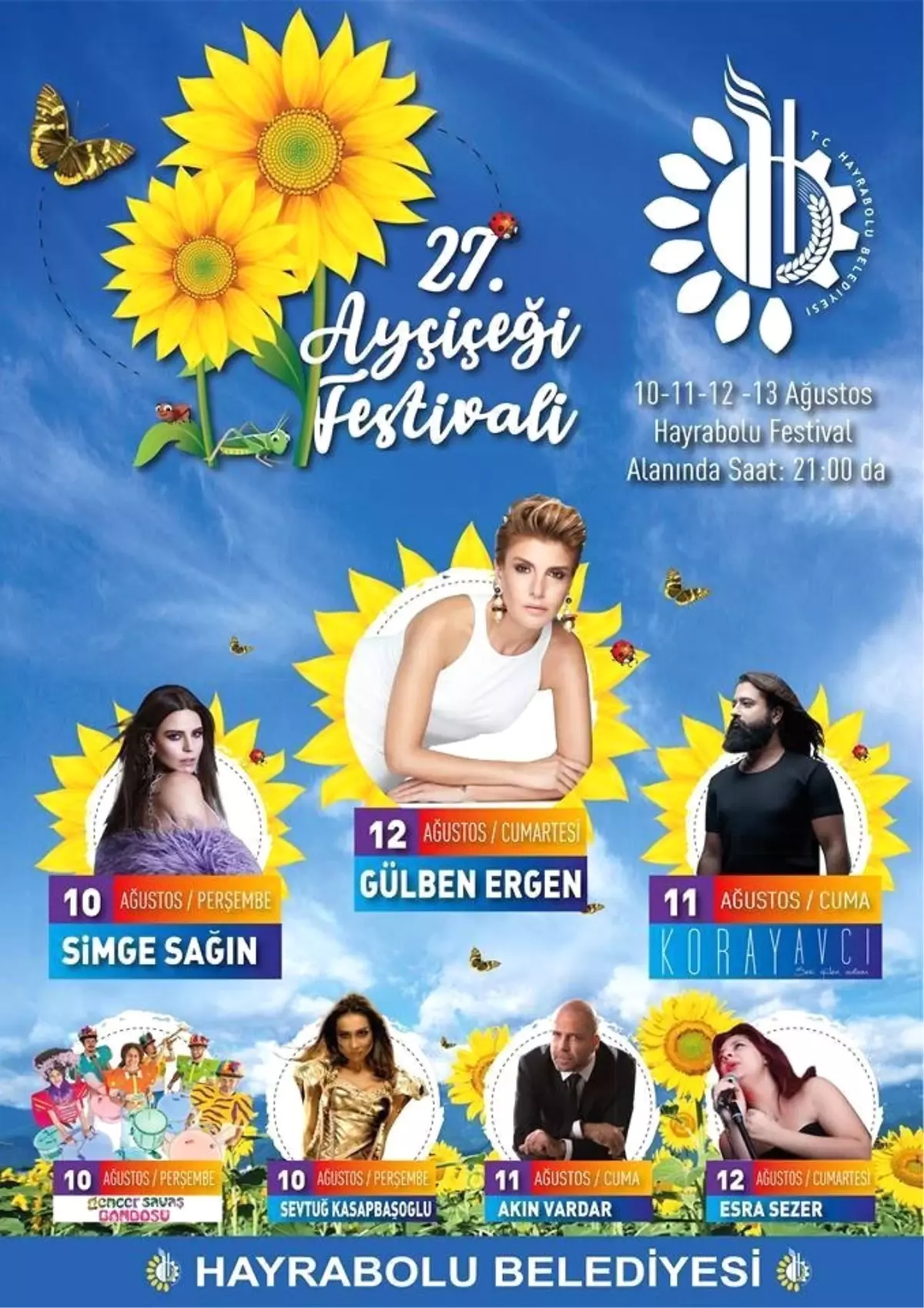 Hayrabolu 27. Ayçiçeği Festivali Sanatçıları Belli Oldu