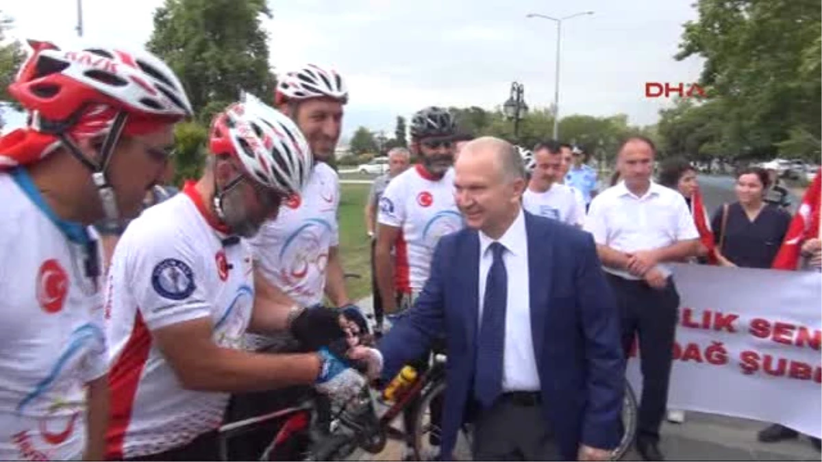 Tekirdağ 15 Temmuz Şehitleri Için Çanakkale\'ye Pedal Çeviriyorlar