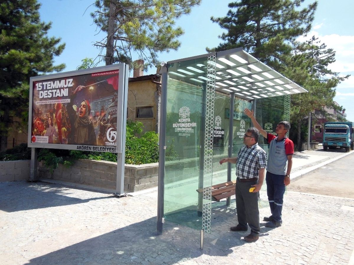 Konya\'da İlçelere Modern Otobüs Durakları Yapılıyor