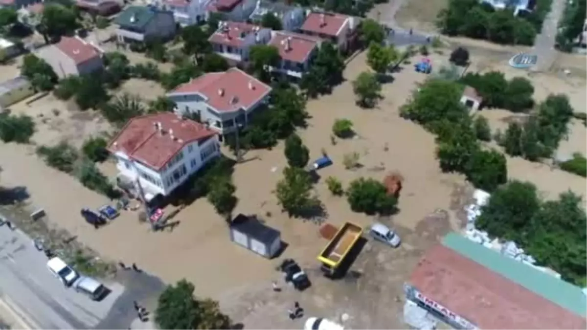 Silivri\'deki Sel Havadan Görüntülendi