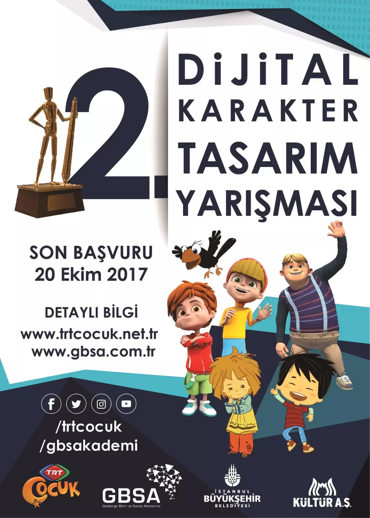 2. Dijital Karakter Tasarım Yarışması İle Trt Çocuk, Yeni Karakterlerini Arıyor