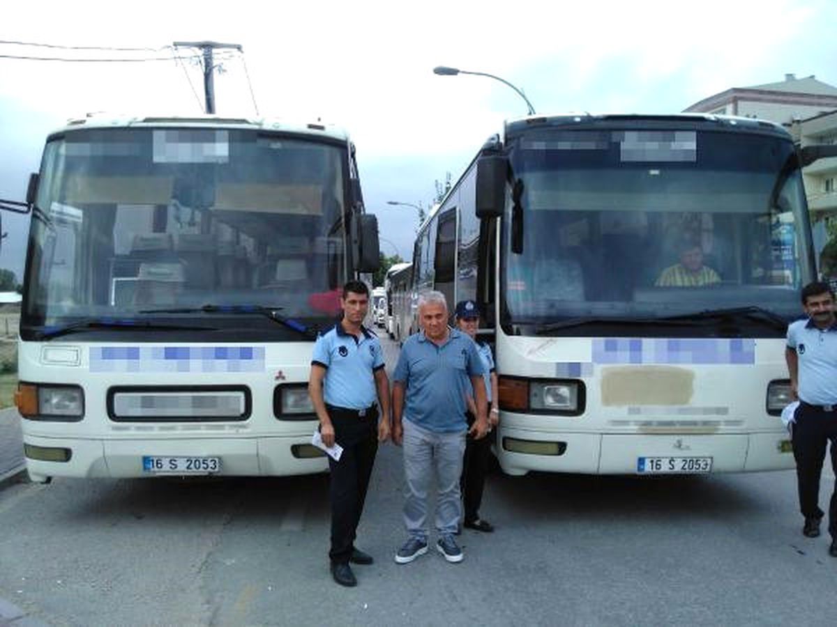 Bursa\'da İkiz Plakalı Otobüslerle Servis Yaparken Yakalandılar