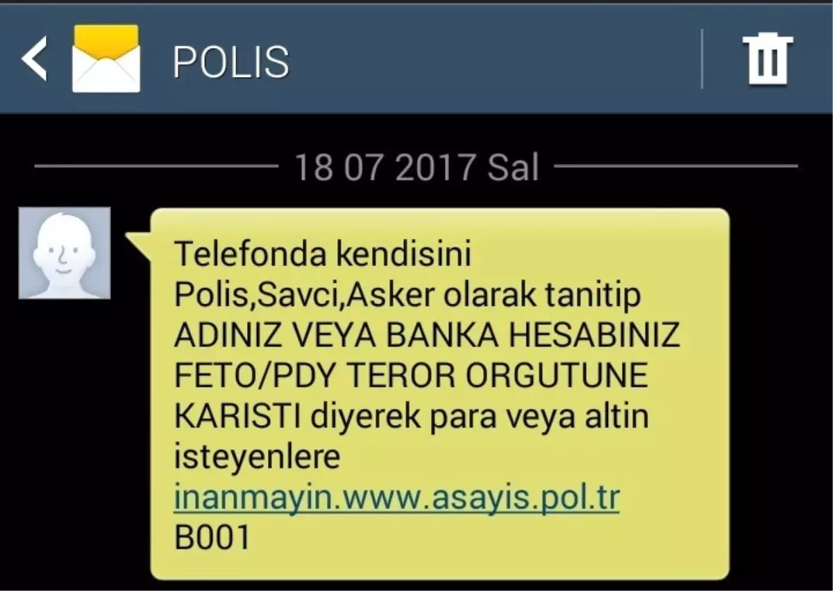 Polisten Vatandaşlara Sms\'li Uyarı