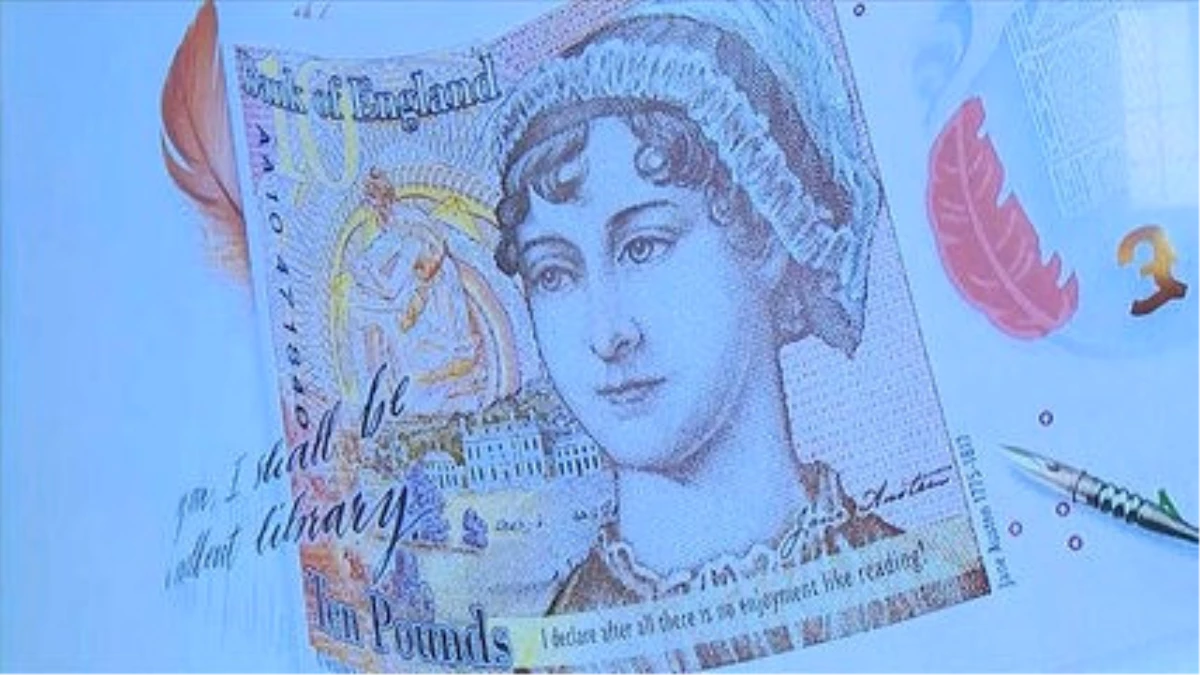 Yeni 10 Sterlin Banknotlarda Jane Austen\'ın Resmi Kullanıldı