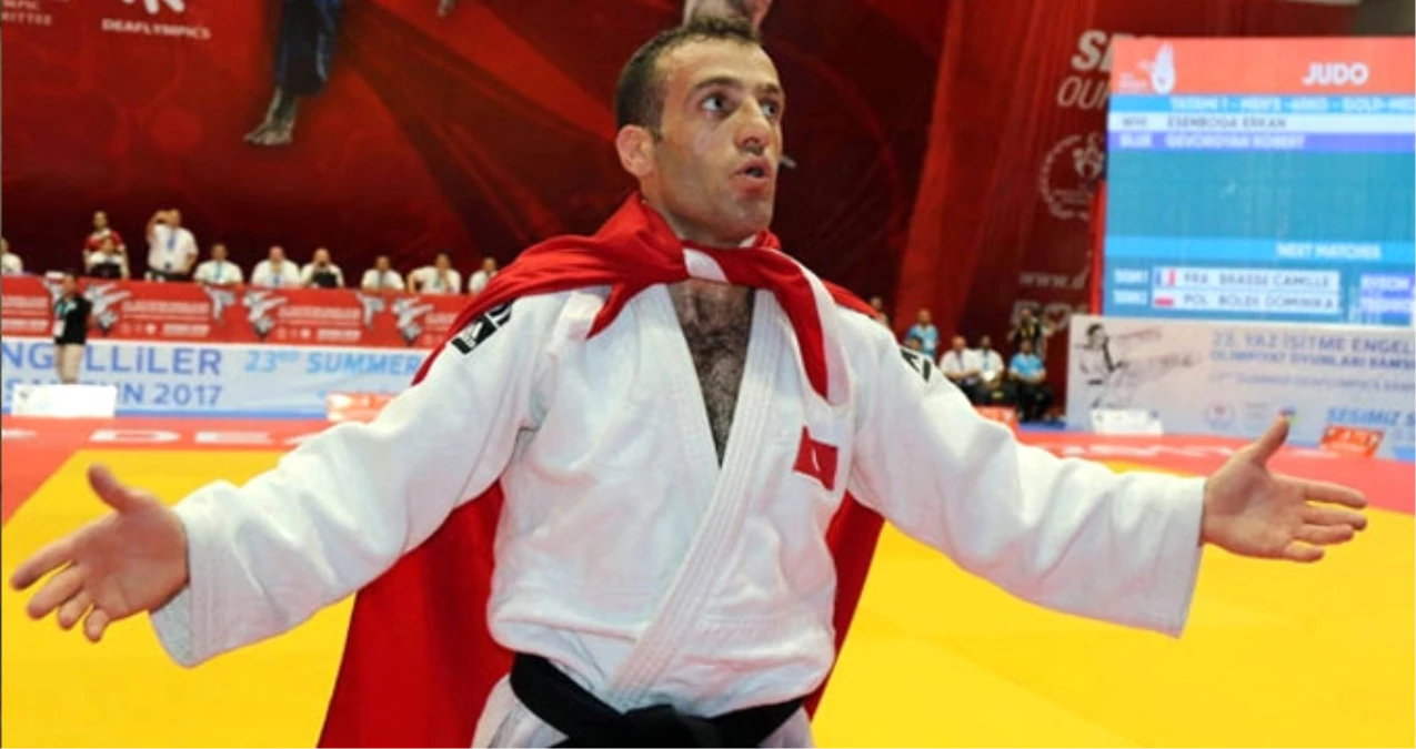 İşitme Engelliler Olimpiyatları\'nda Erkan Esenboğa, Judoda Altın Madalya Aldı