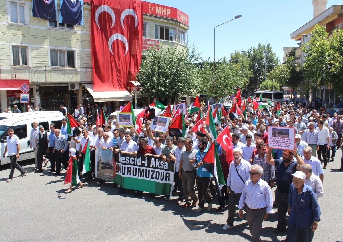 Adıyaman\'da Mescid-i Aksa Protestosu