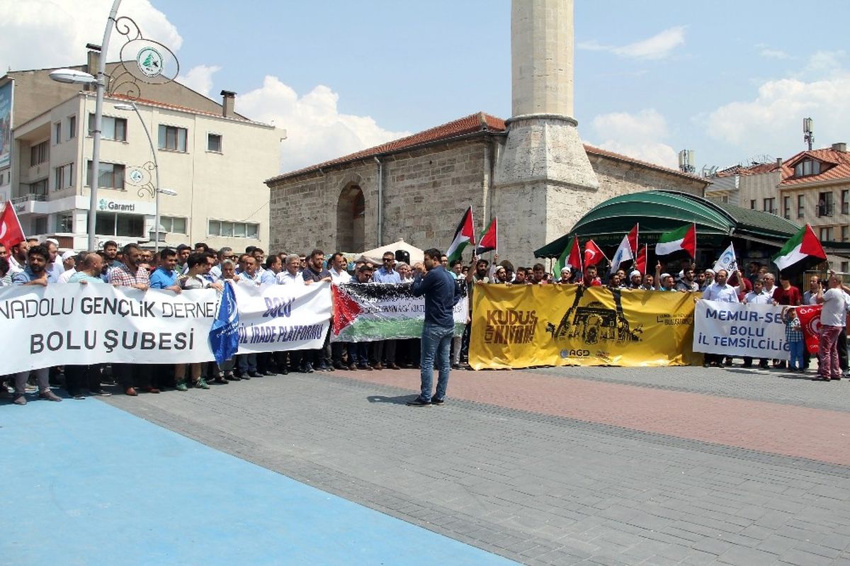 Bolu\'da, İsrail Protesto Edildi