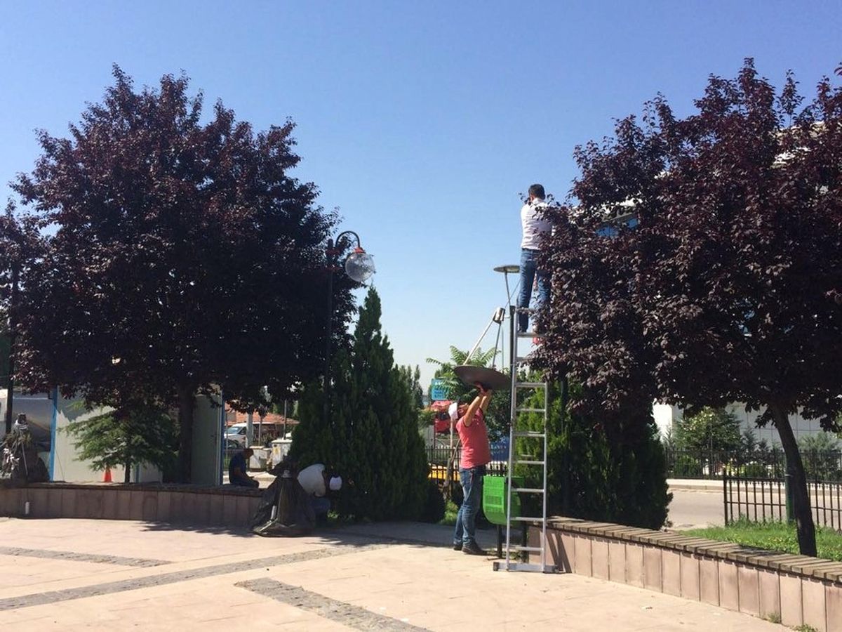 Gölbaşı\'nda Parklar Bakıma Alındı