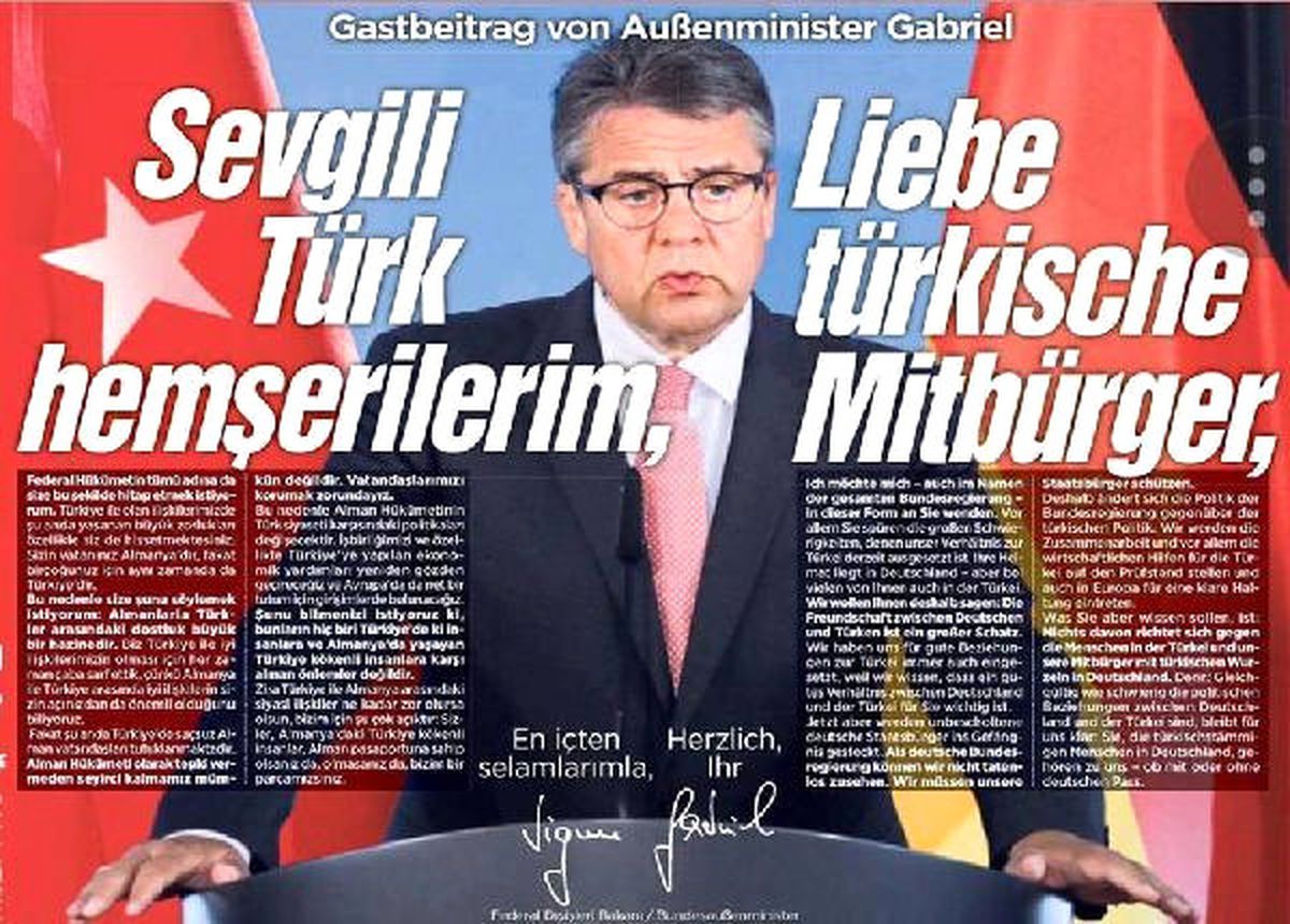 Almanya Dışişleri Bakanı Gabriel\'den Türkçe Mesaj: "Sevgili Türk Hemşehrilerim"