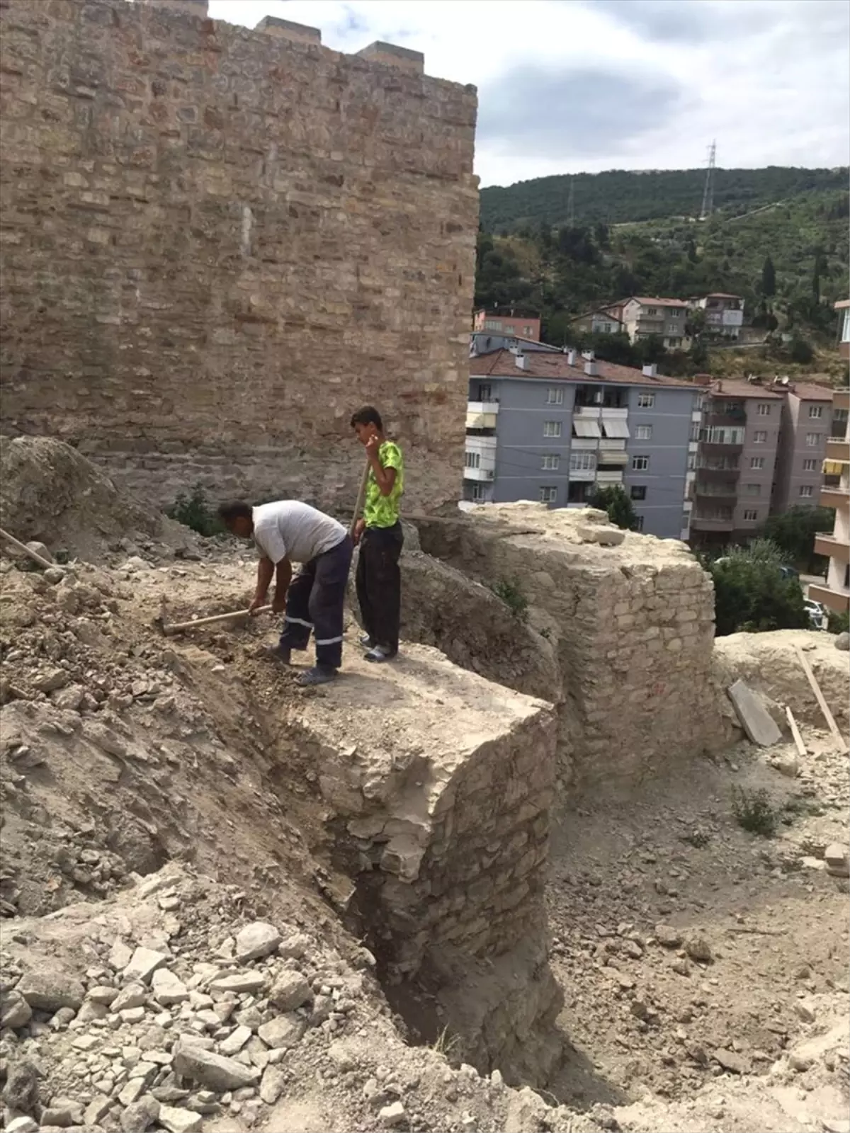 Tarihi Hereke Kalesi\'ndeki Restorasyon Çalışması