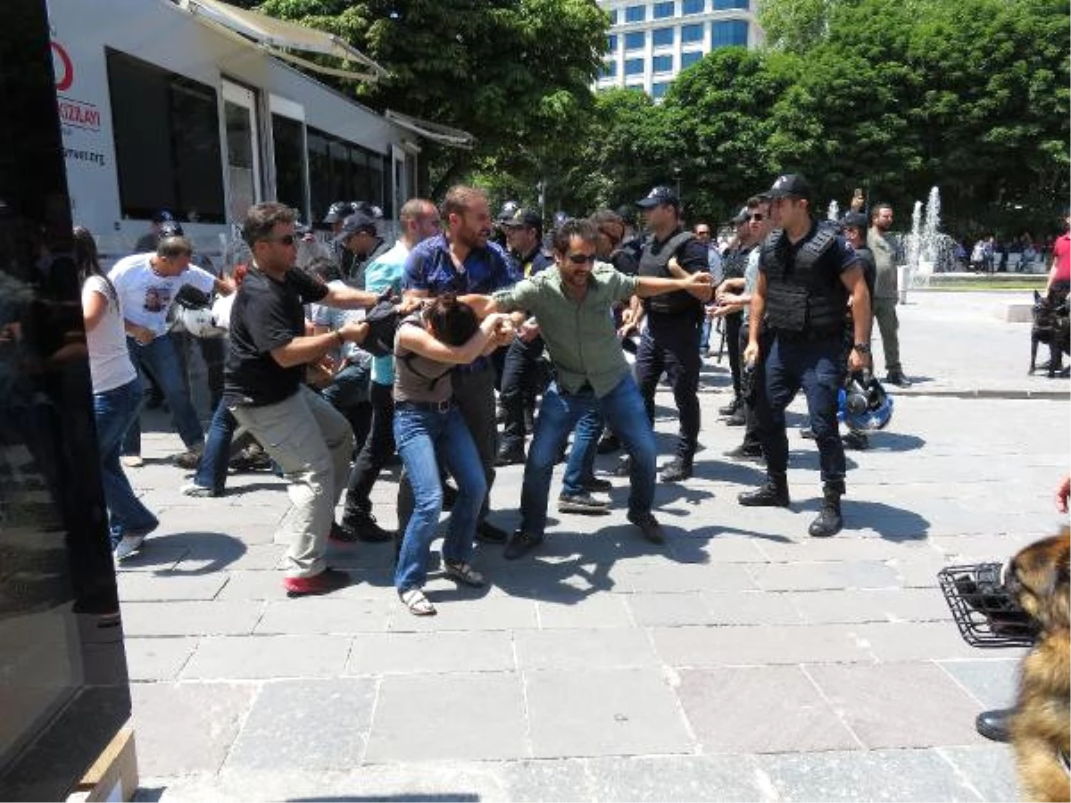 Başkent\'te Gülmen ve Özakça Eylemine Polis Müdahalesi (Ek)