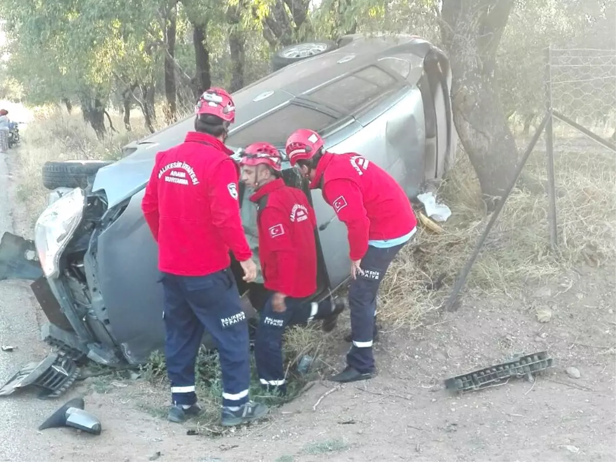 Otomobili ile Tarlaya Uçtu