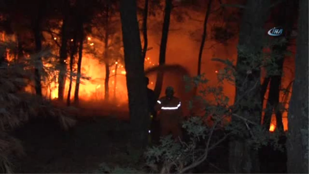 İzmir\'in Bayındır İlçesindeki Yangın 12 Saattir Devam Ediyor
