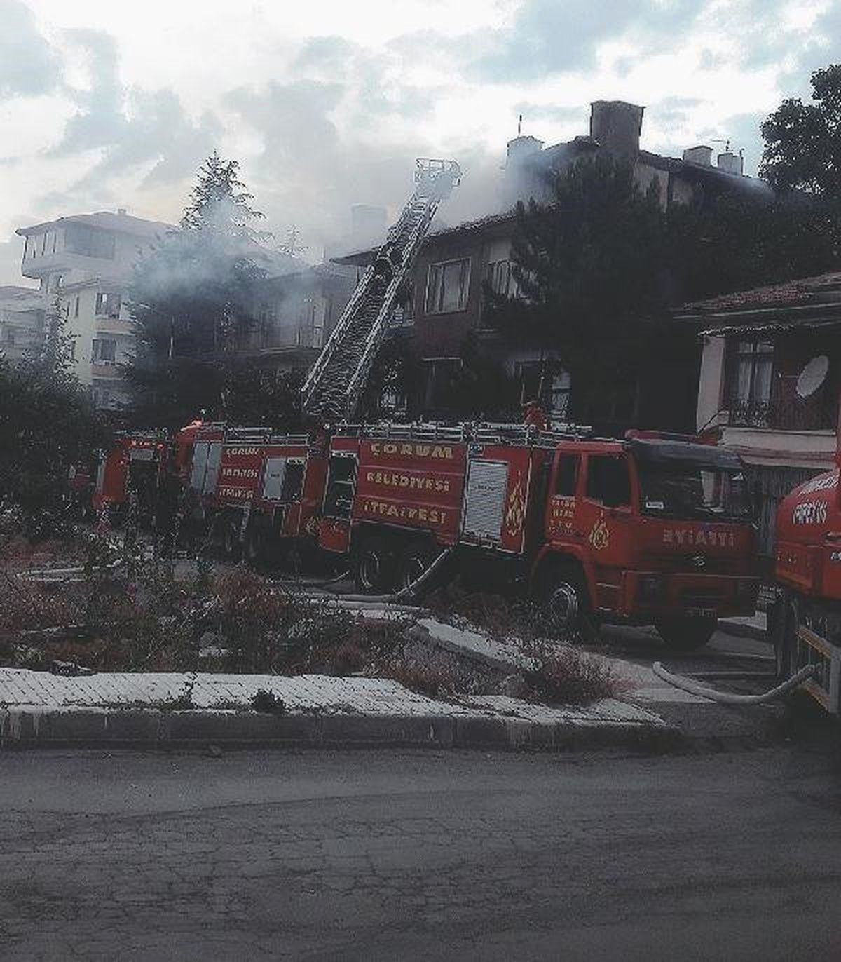 Çorum\'da Yangı Paniği