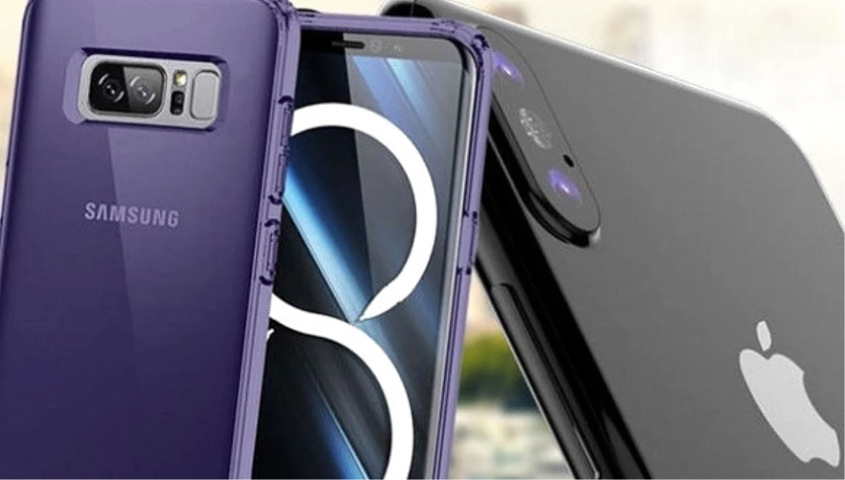 Note 8 ve İphone 8 Ön Panelleri Yan Yana!