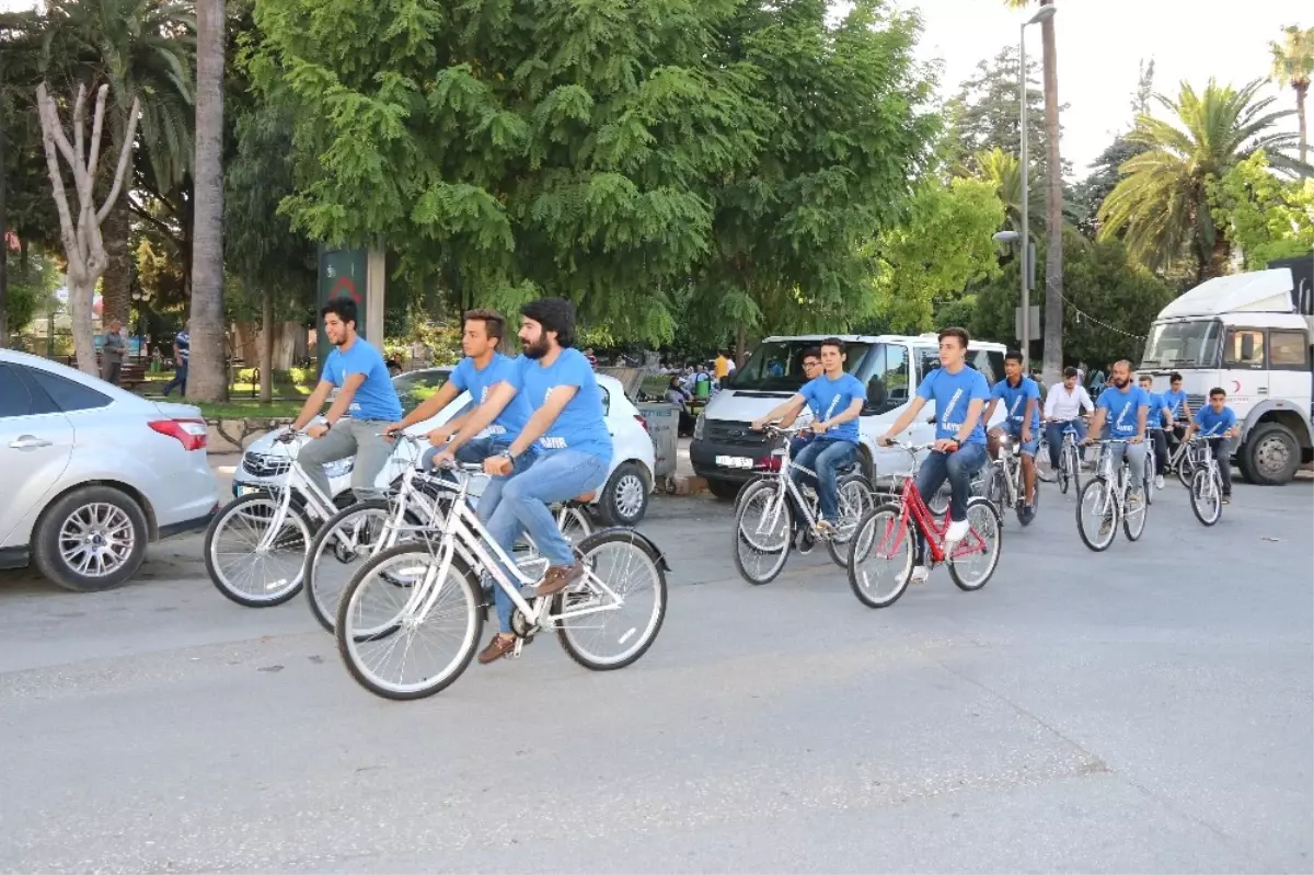 Ülkü Ocaklı Gençler Pedal Çevirerek Uyuşturucuya \'Hayır\' Dedi