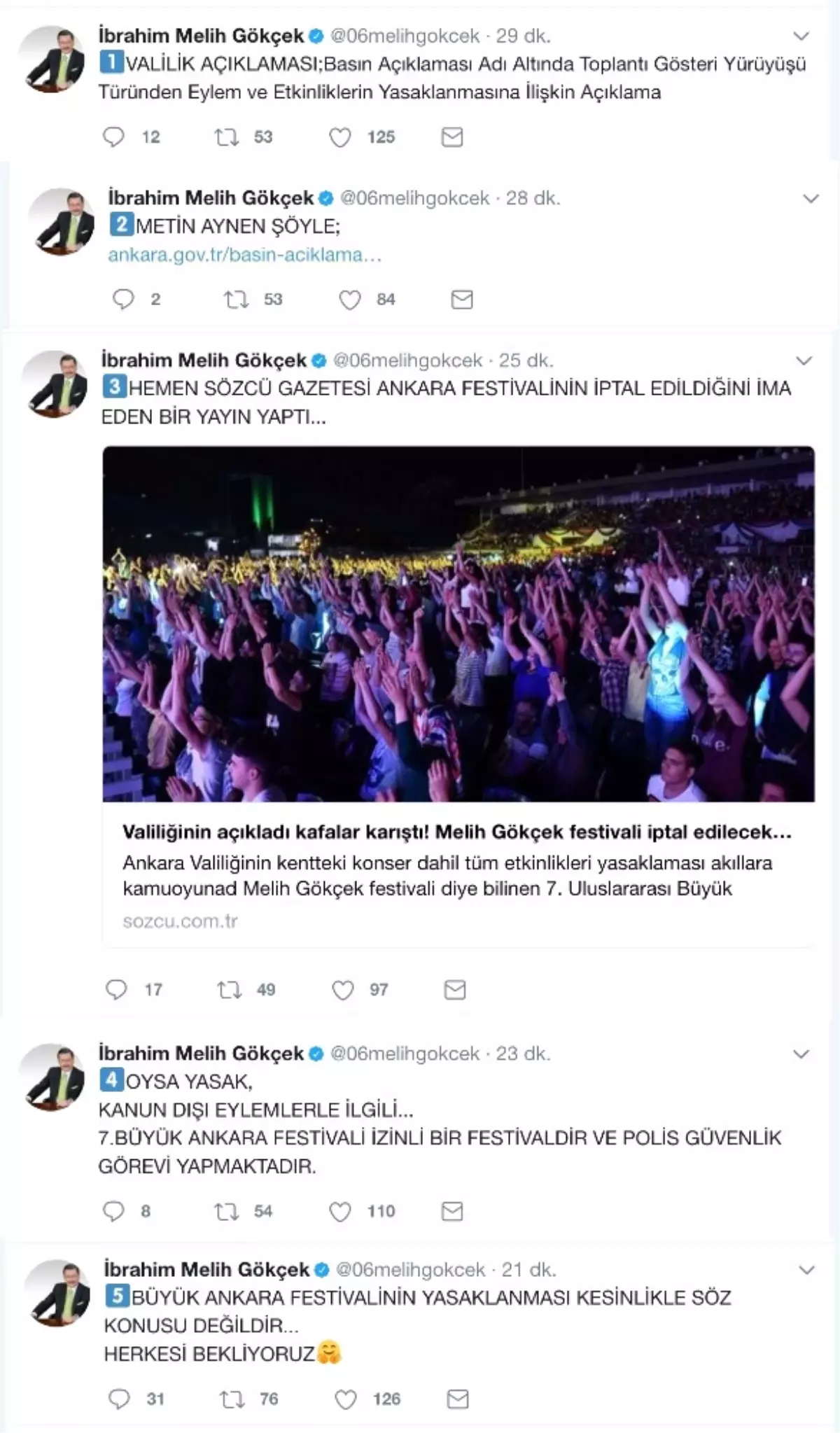 Başkan Gökçek\'ten Valilik Kararına İlişkin Açıklama