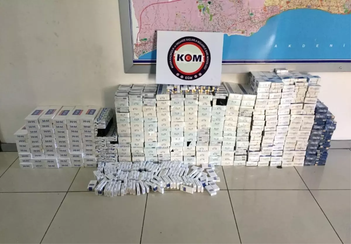 Mersin\'de 11 Bin 310 Paket Kaçak Sigara Ele Geçirildi