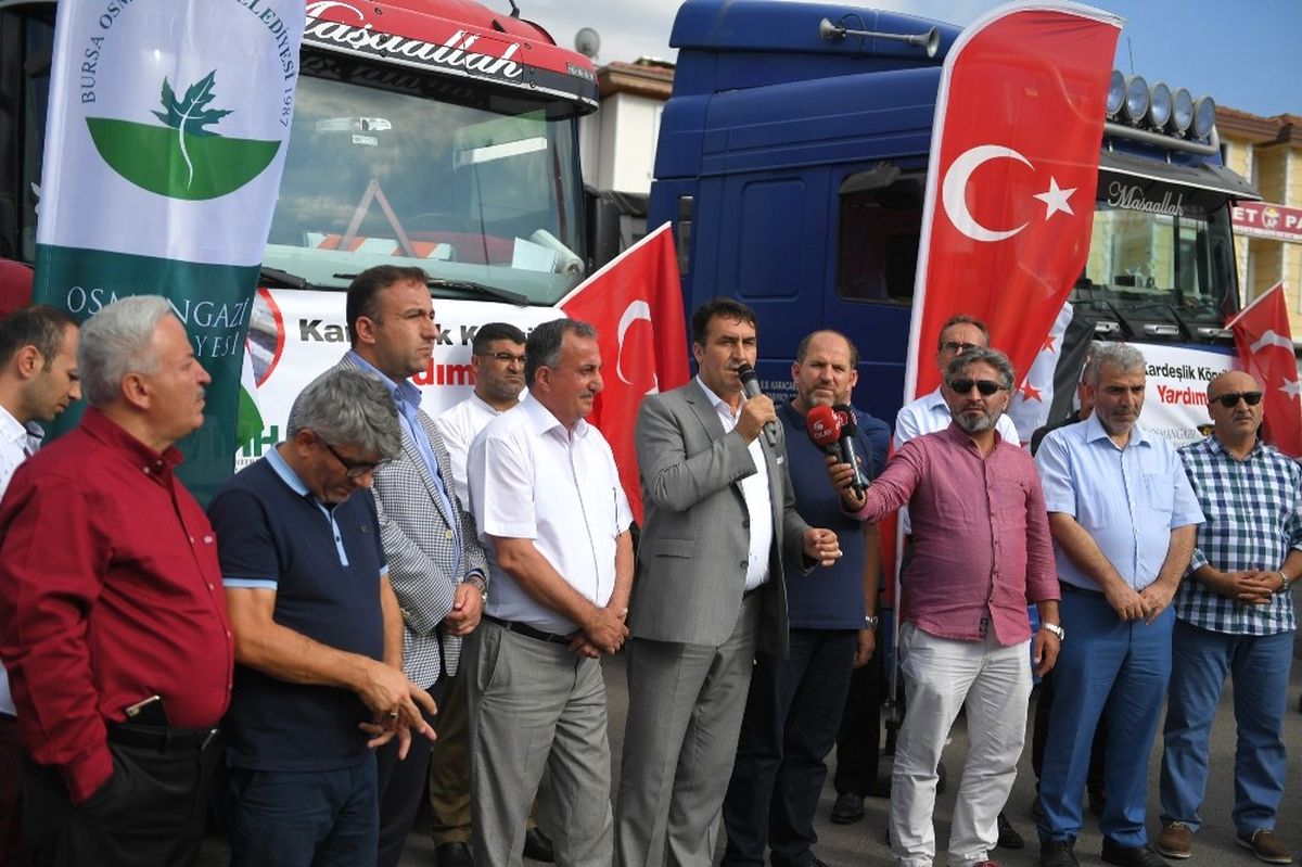 Osmangazi\'den Suriye\'ye 9 Tır Yardım