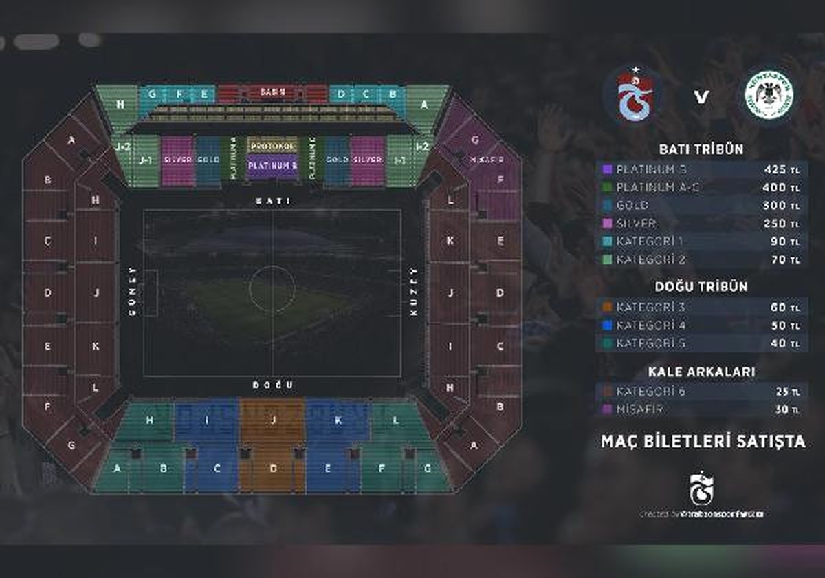 Trabzonspor\'un Konyaspor Maçı Biletleri Satışta Çıktı