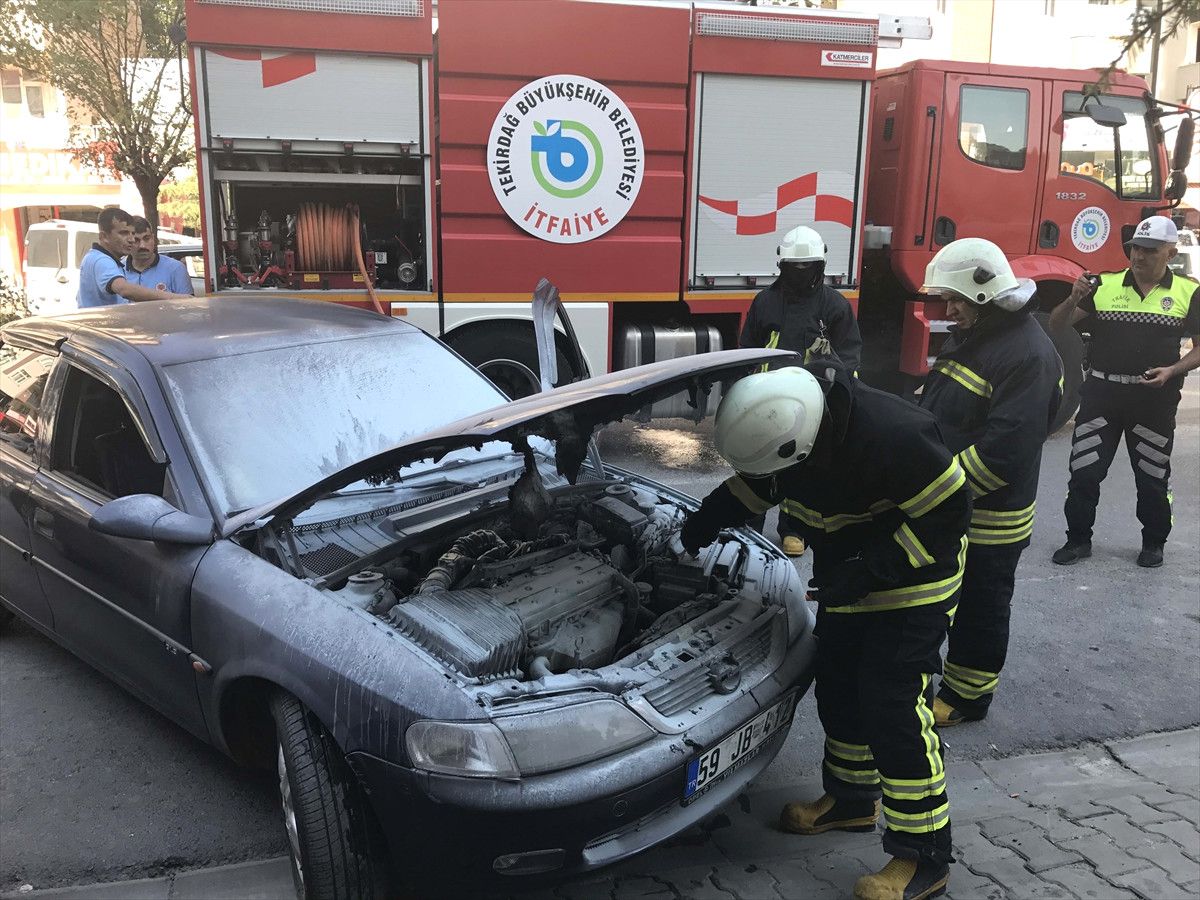 Park Halindeki Otomobilde Yangın Çıktı