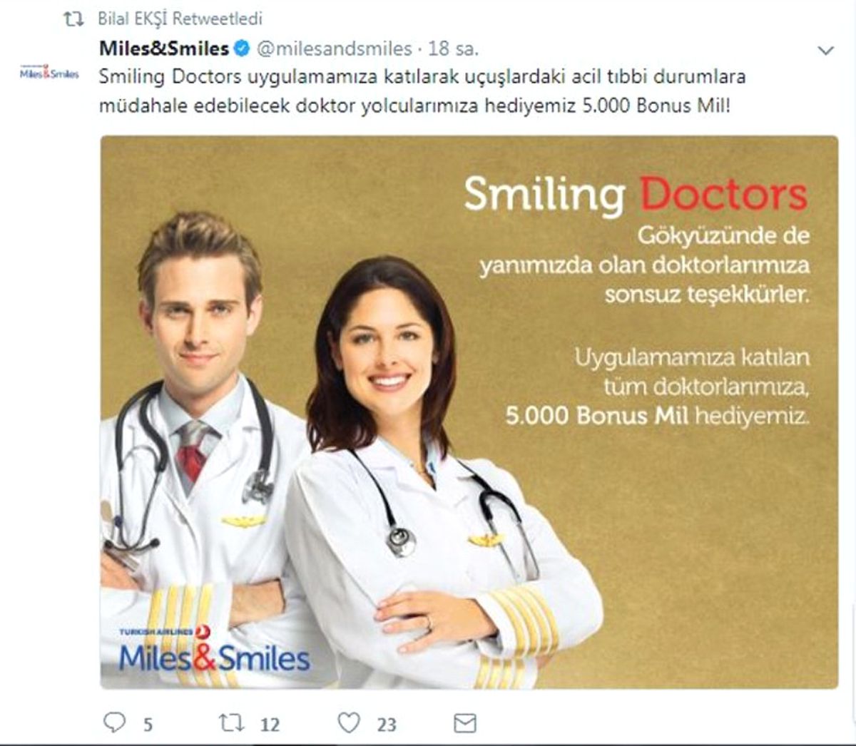THY\'den "Similing Doctors" Uygulaması