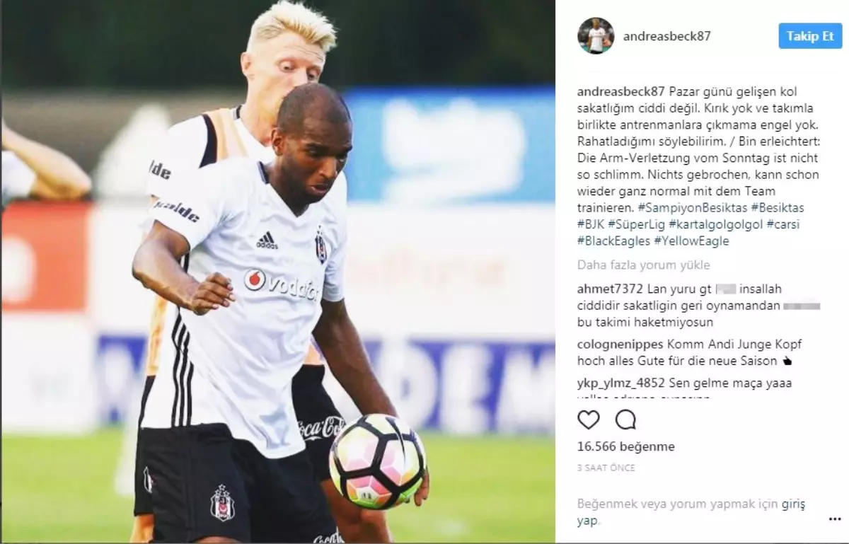 Andreas Beck: "Sakatlığım Ciddi Değil"