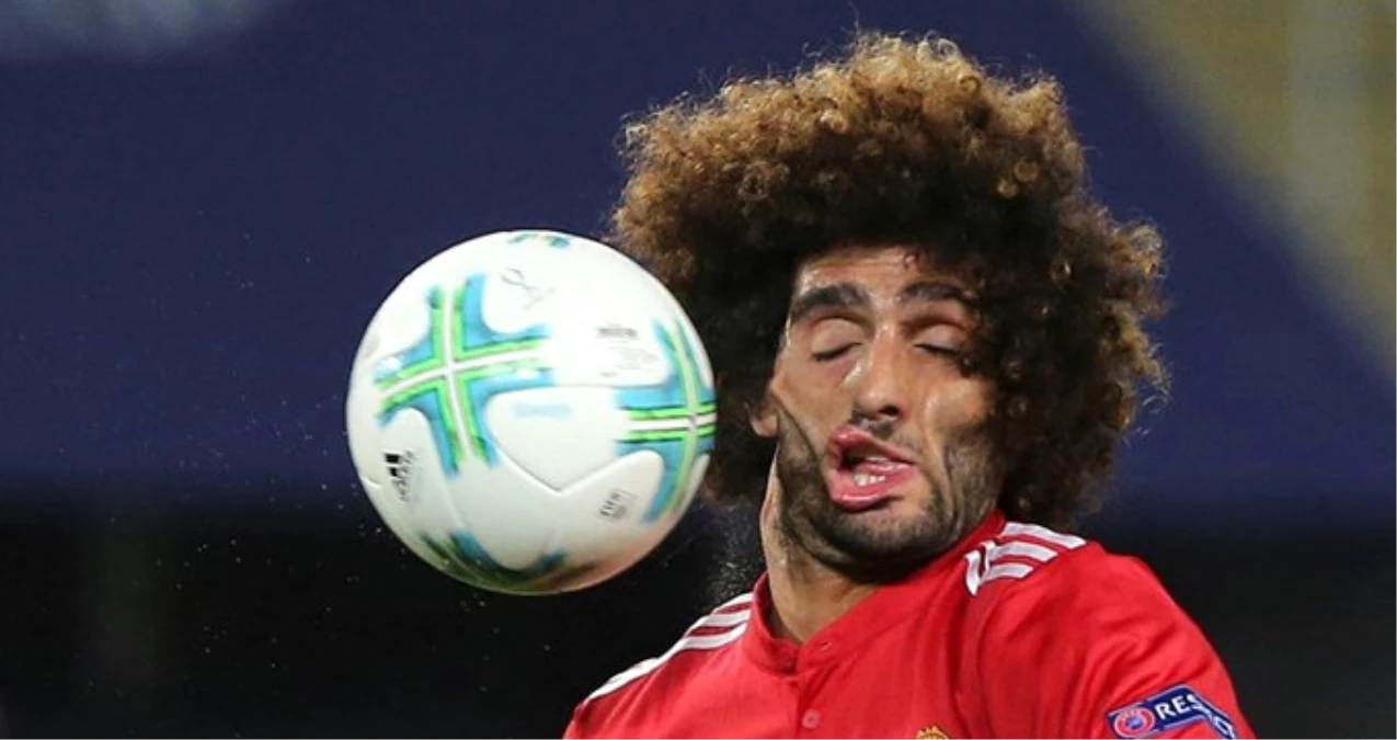 Yüzüne Top Çarpan Futbolcu Fellaini\'nin Fotoğrafı Herkesi Güldürdü