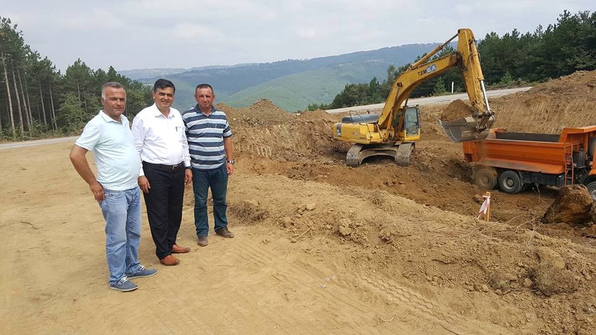 Başkan Yalçın, Ahı Dağı Yolundaki Çalışmaları İnceledi