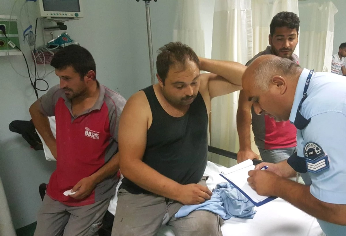 Samsun\'da İnşaat İşçilerinin Kavgasında 4 Kişi Hastanelik Oldu